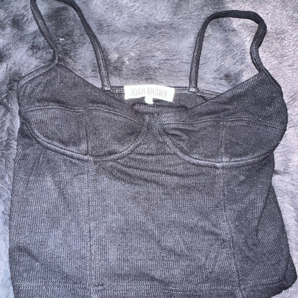 Joah Brown black crop top